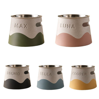Personalised Raised Pet Bowl with Custom Name