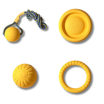 durable dog toys made from eva material on a white background