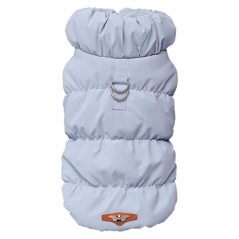 Powder blue small dog winter vest for everyday comfort