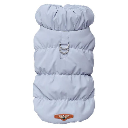Powder blue small dog winter vest for everyday comfort