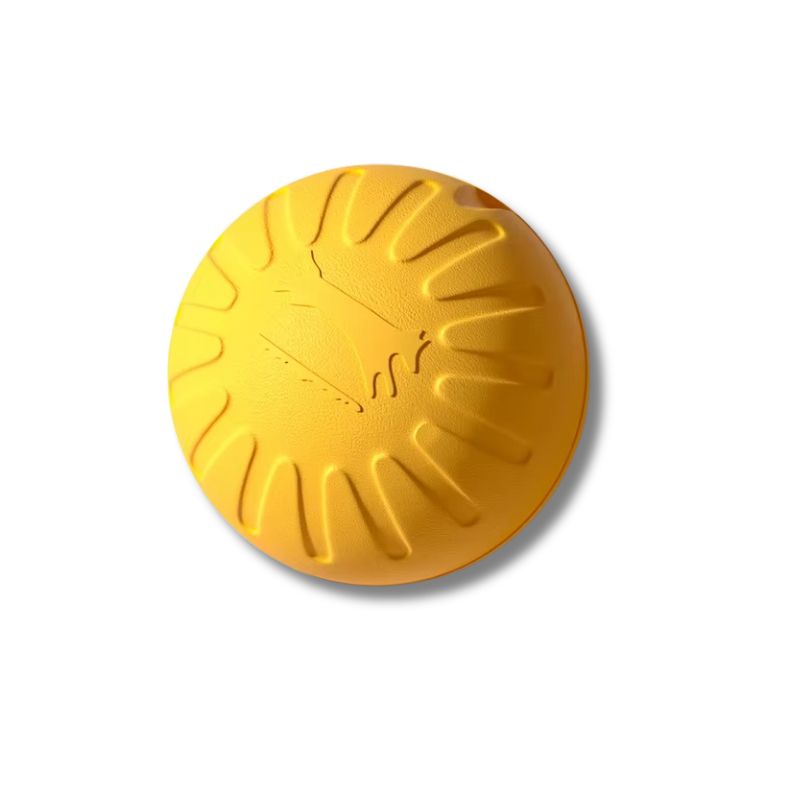 Yellow frisbee with a textured surface on a white background